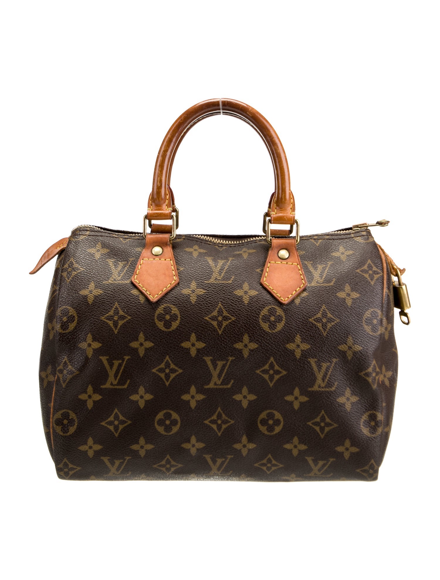 LV Style Monogram Speedy 25 Brown Monogram detail 2