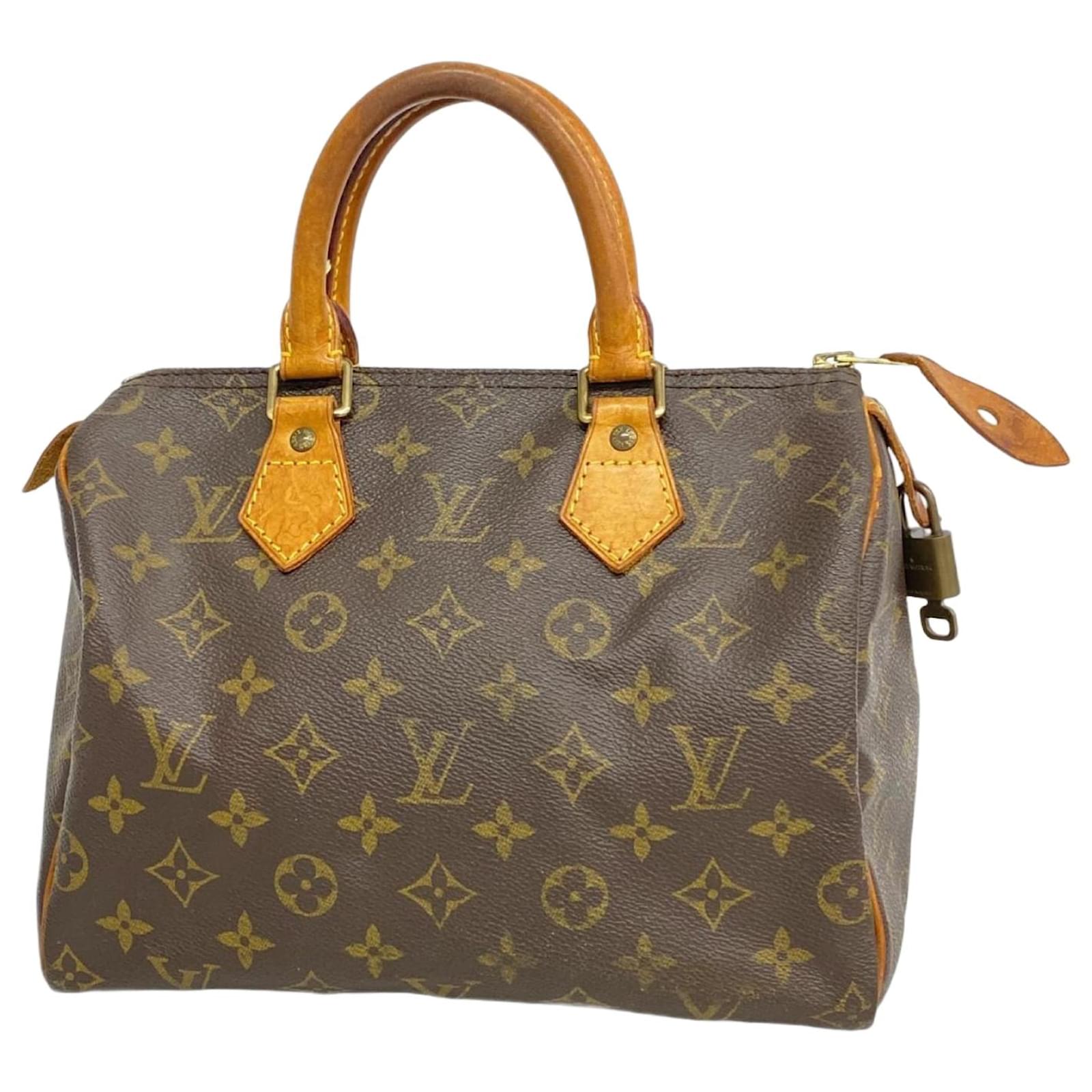LV Style Monogram Speedy 25 Brown Monogram detail 3