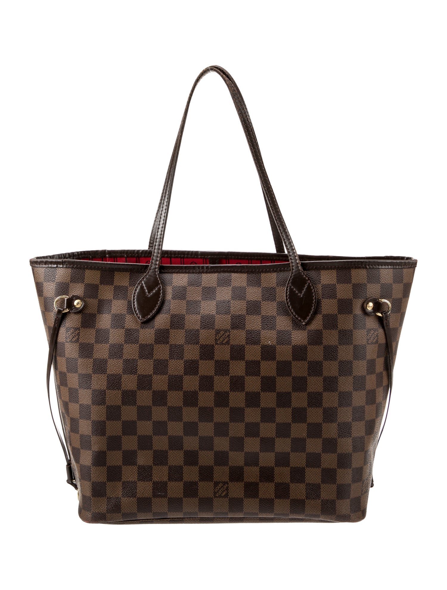 LV Style Neverfull MM Tote Damier Ebene detail 3