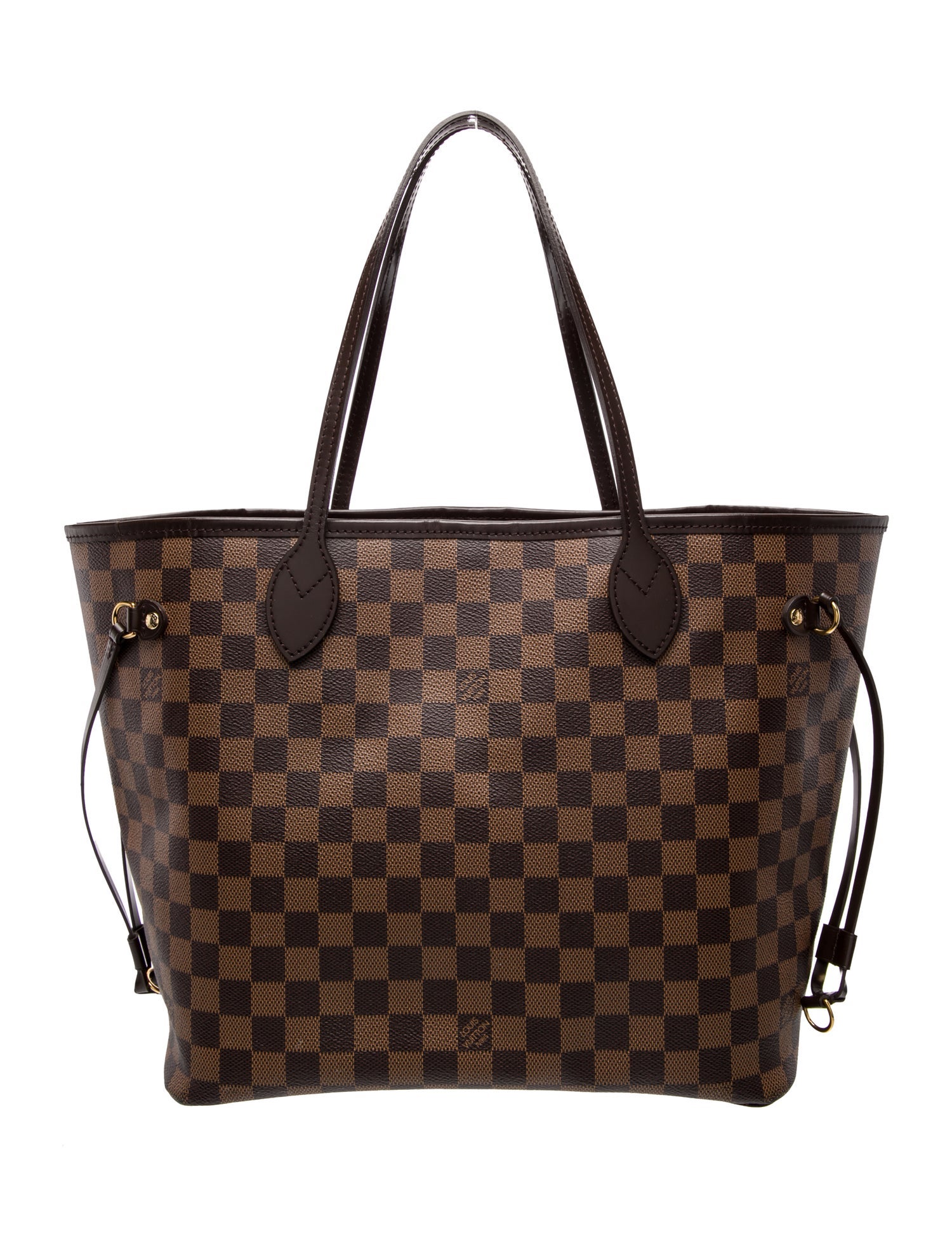 LV Style Neverfull MM Tote Damier Ebene detail 4