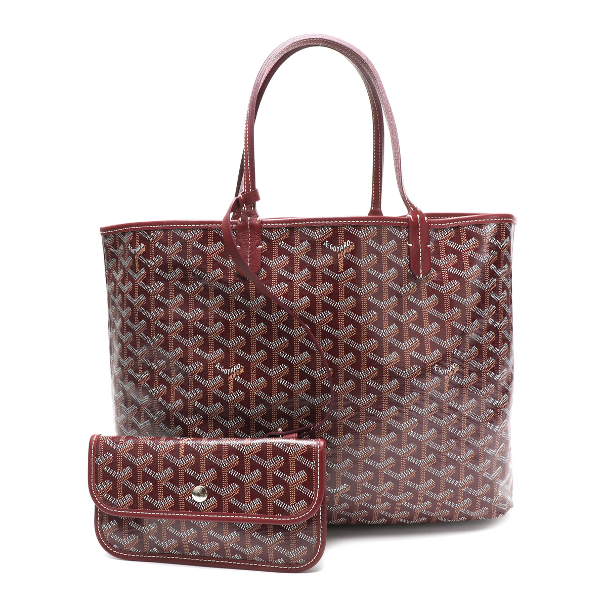 Goyard Style Book Tote 32 Bordeaux detail 2