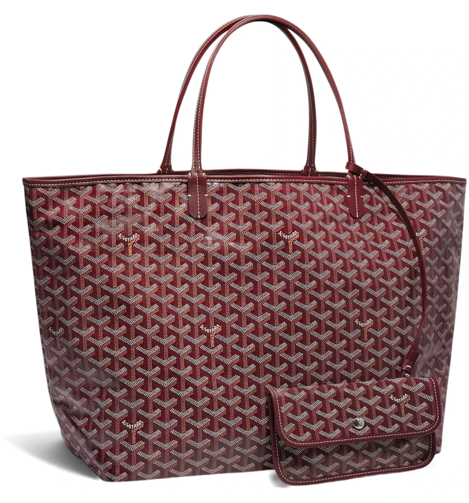 Goyard Style Book Tote 32 Bordeaux detail 4