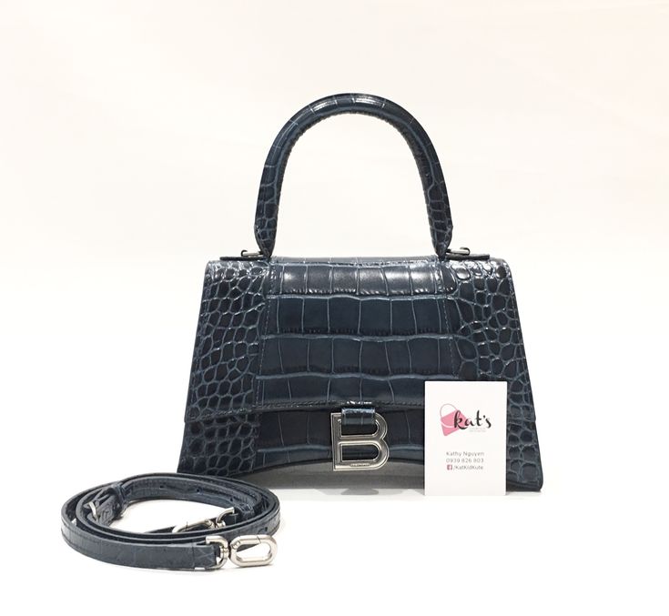 Balenciaga Style Hourglass XS 65 Bleu Nuit detail 4