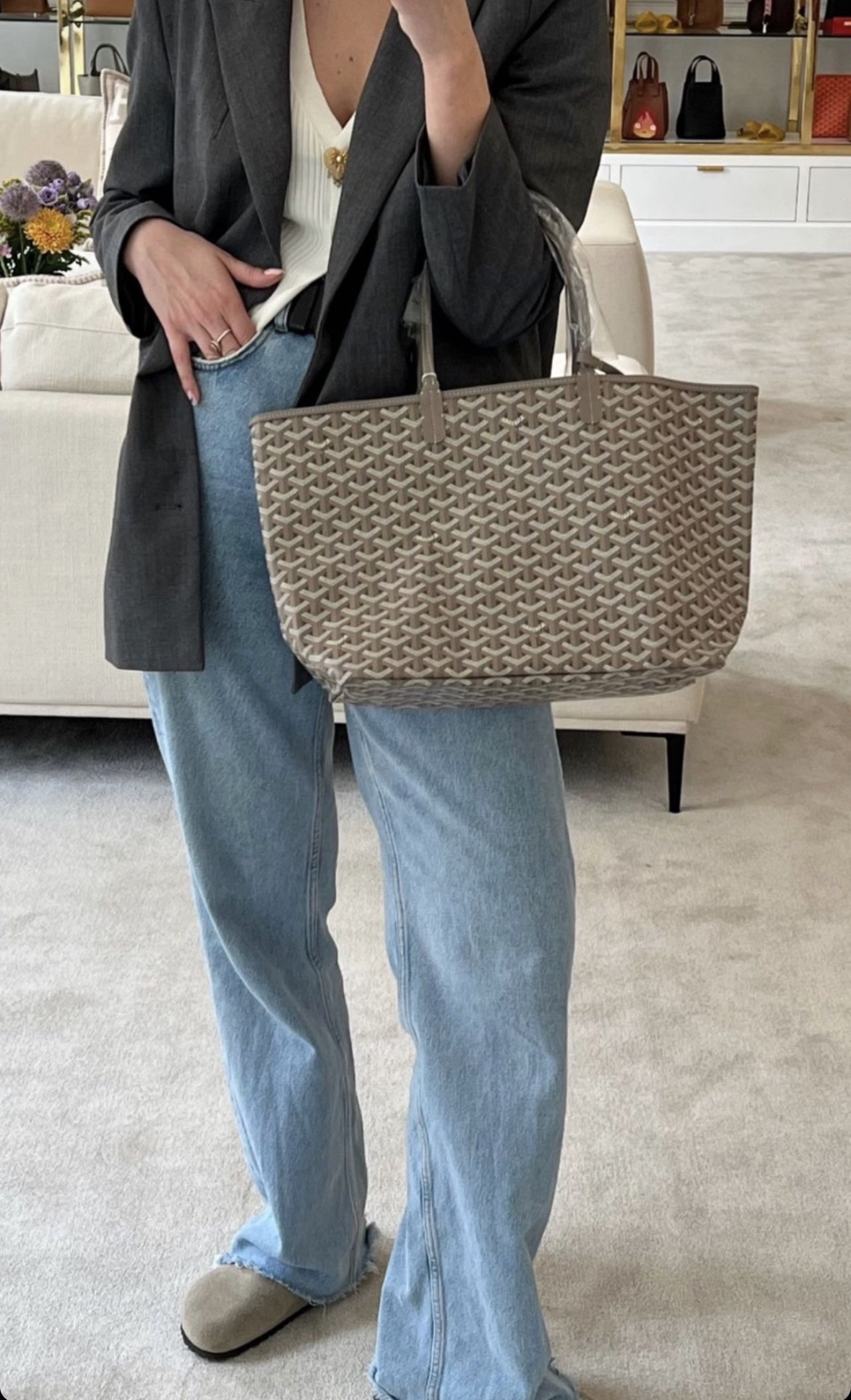 Goyard Style Jodie Small 70 Beige detail 4