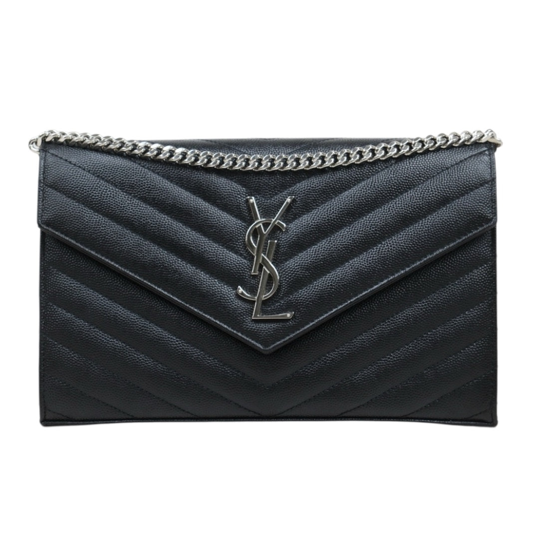 YSL Style Saddle Bag 71 Caviar Black detail 4