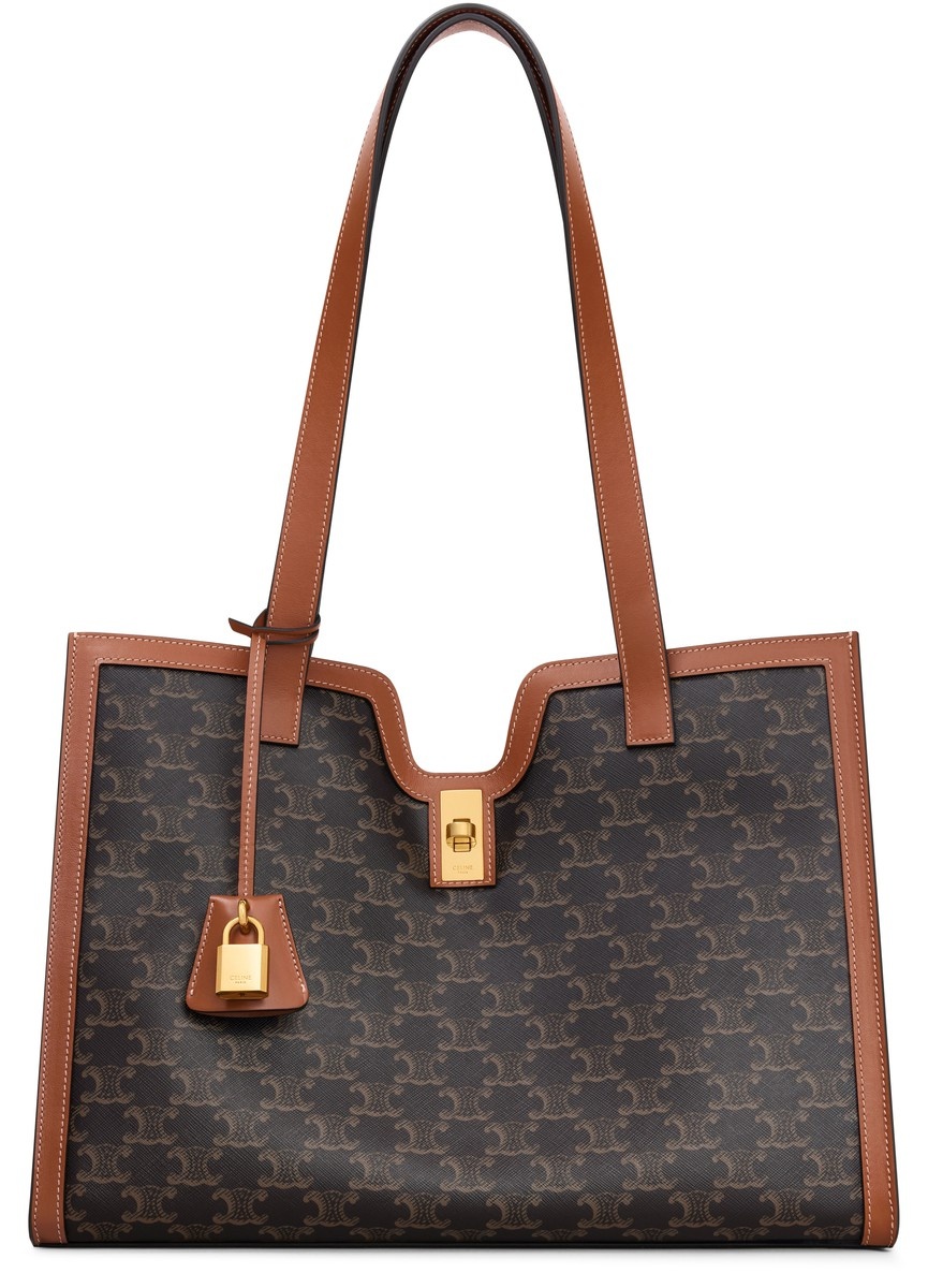 Celine Style Cabas 16 72 Brown Monogram detail 4