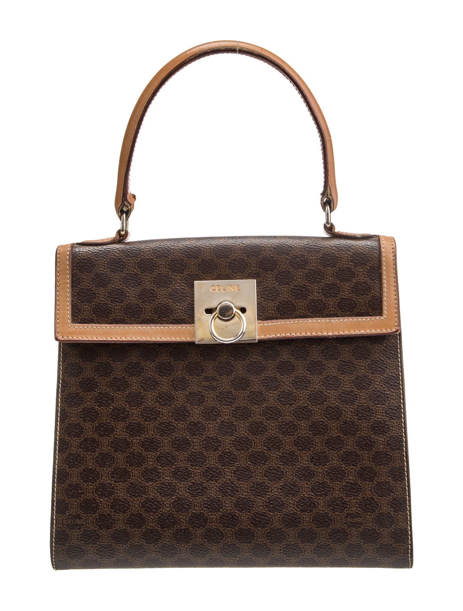 Celine Style Andiamo 75 Brown Monogram detail 3