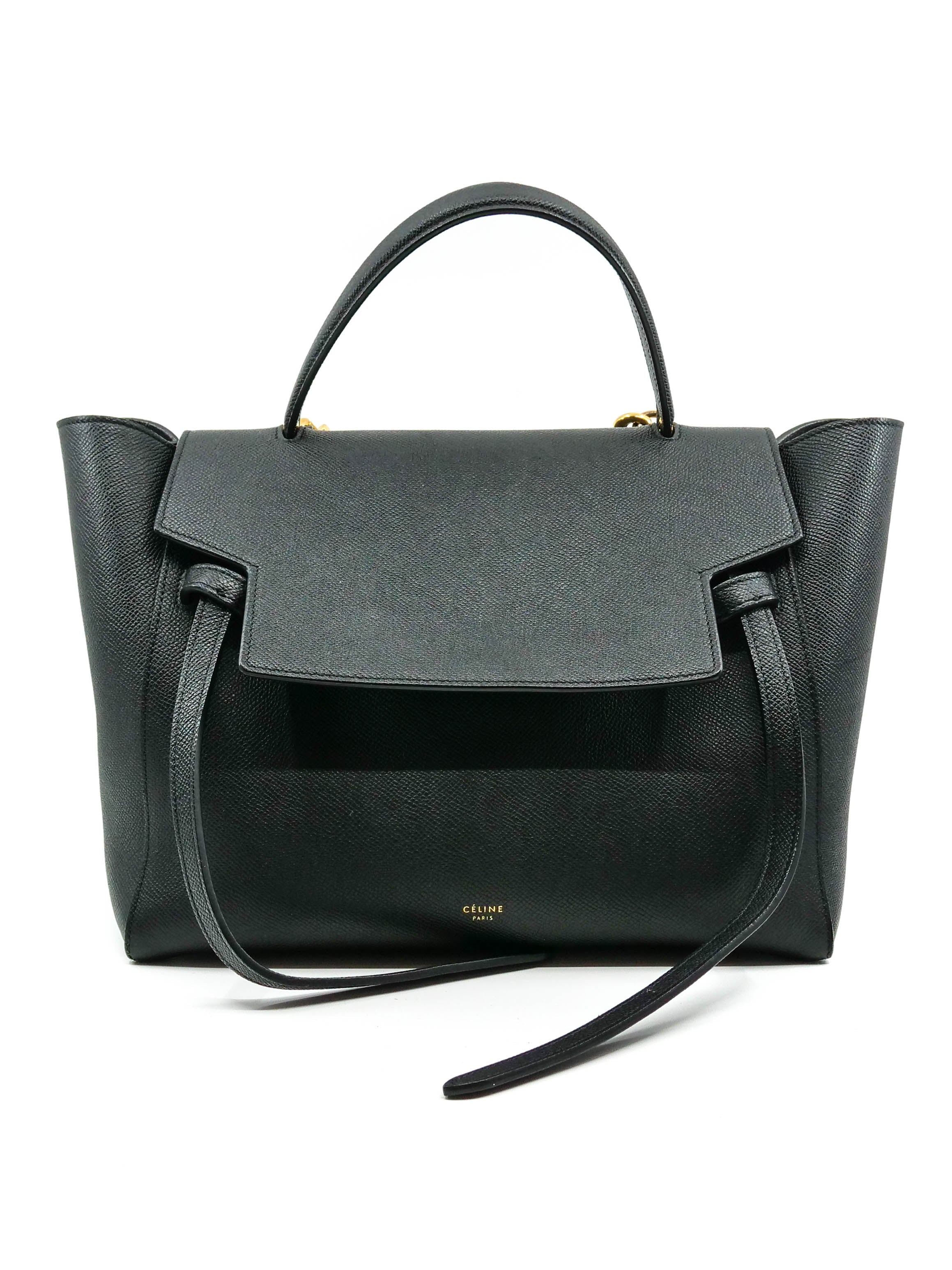 Celine Style Anjou Mini 85 Caviar Black detail 2