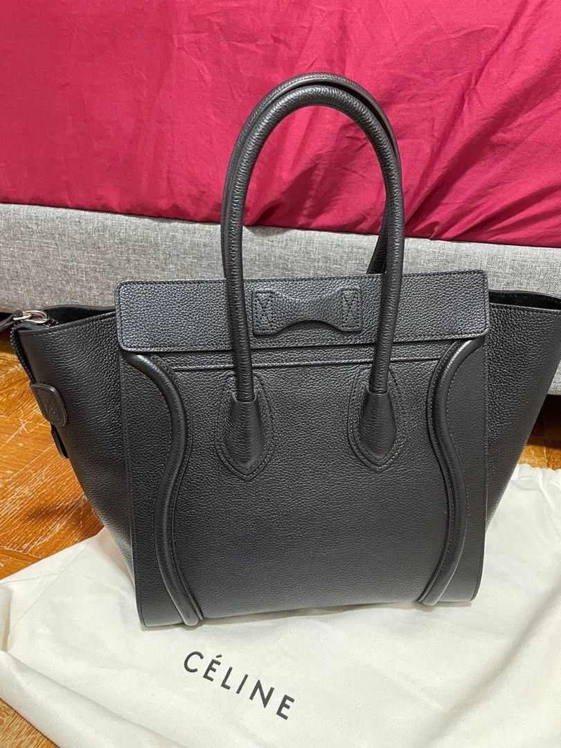 Celine Style Anjou Mini 85 Caviar Black detail 3