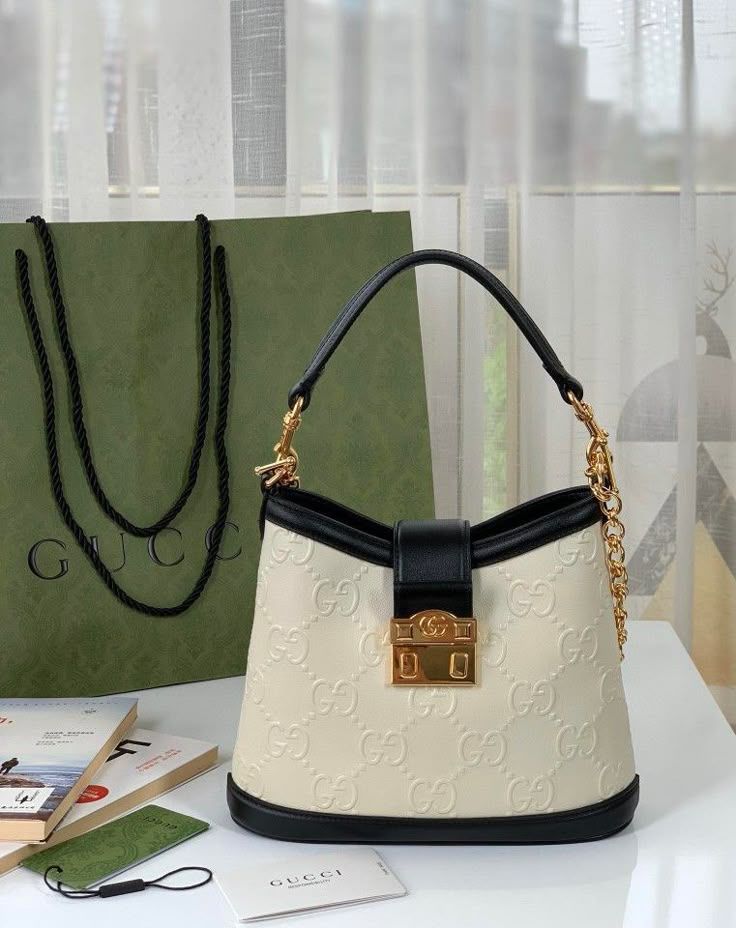 Celine Style GG Marmont 90 Almond detail 3