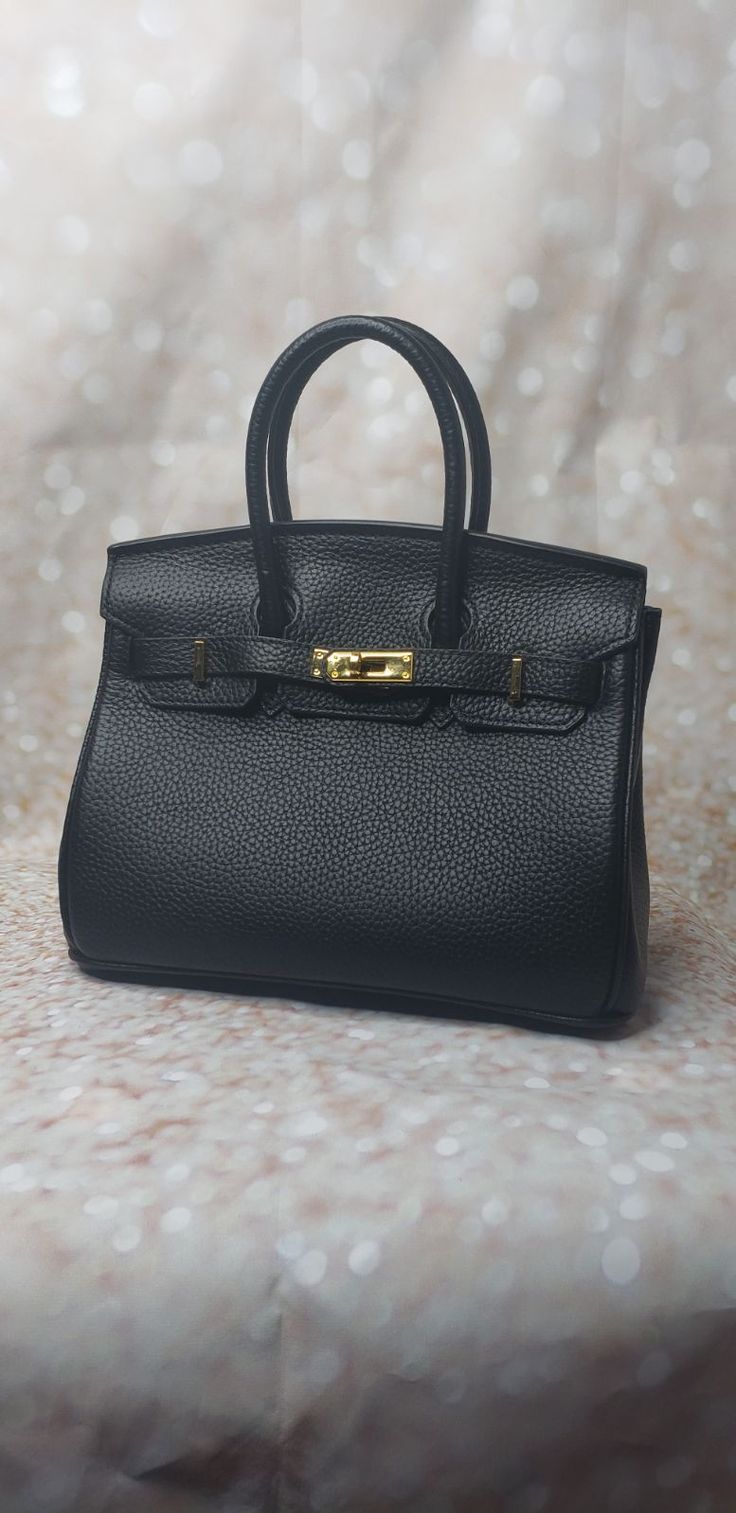 Bottega Style Birkin-Style 25 94 Caviar Black detail 2