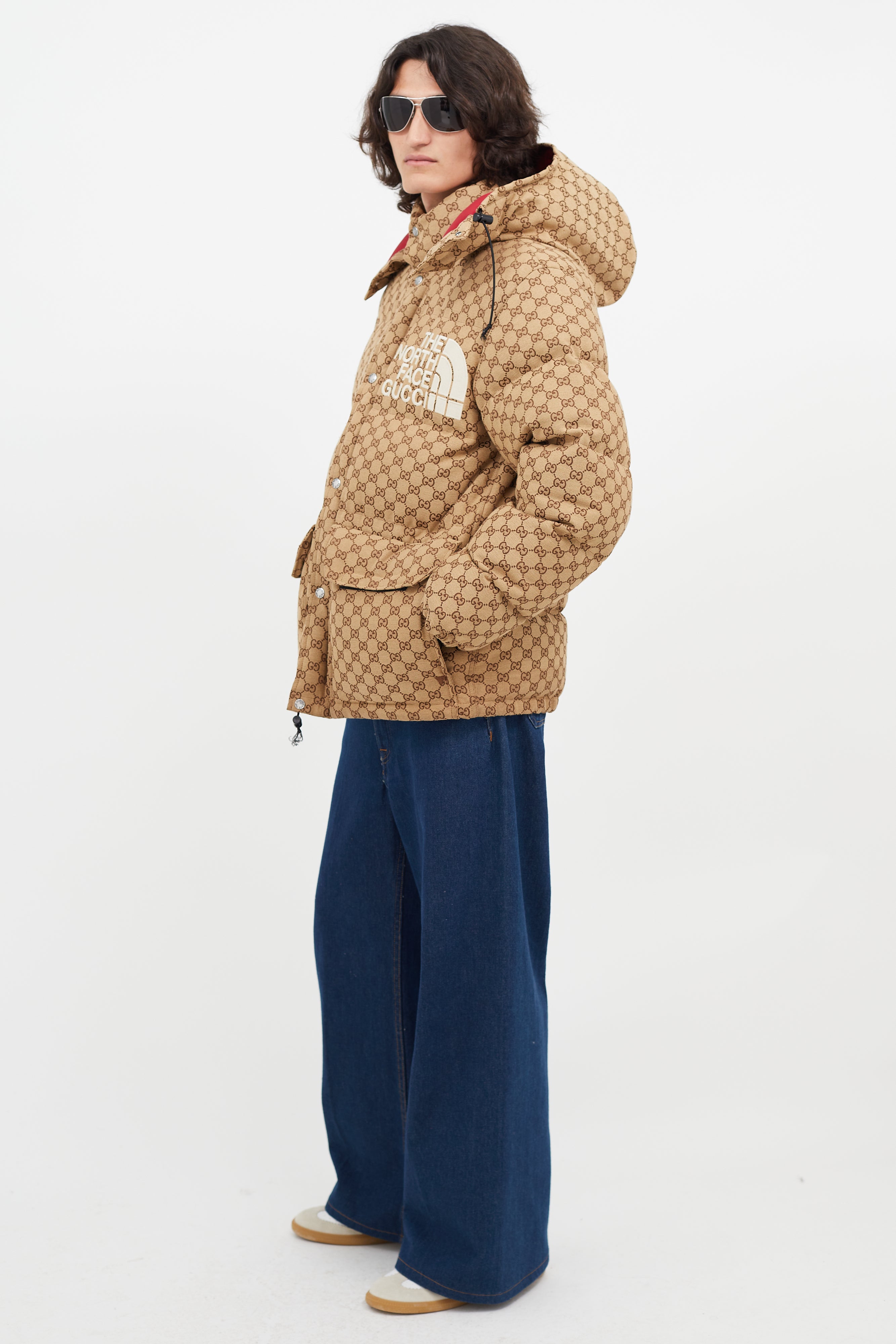 Gucci Style Loulou Puffer 112 Brown Monogram detail 3