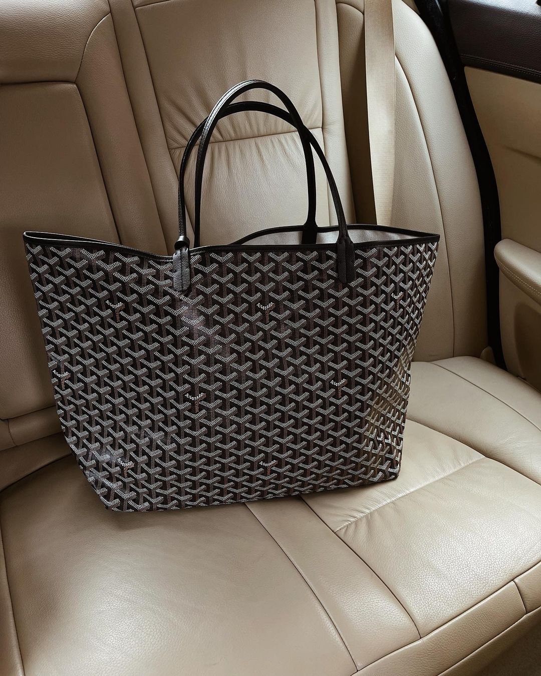 Goyard Style Luco Tote 136 Damier Ebene detail 4