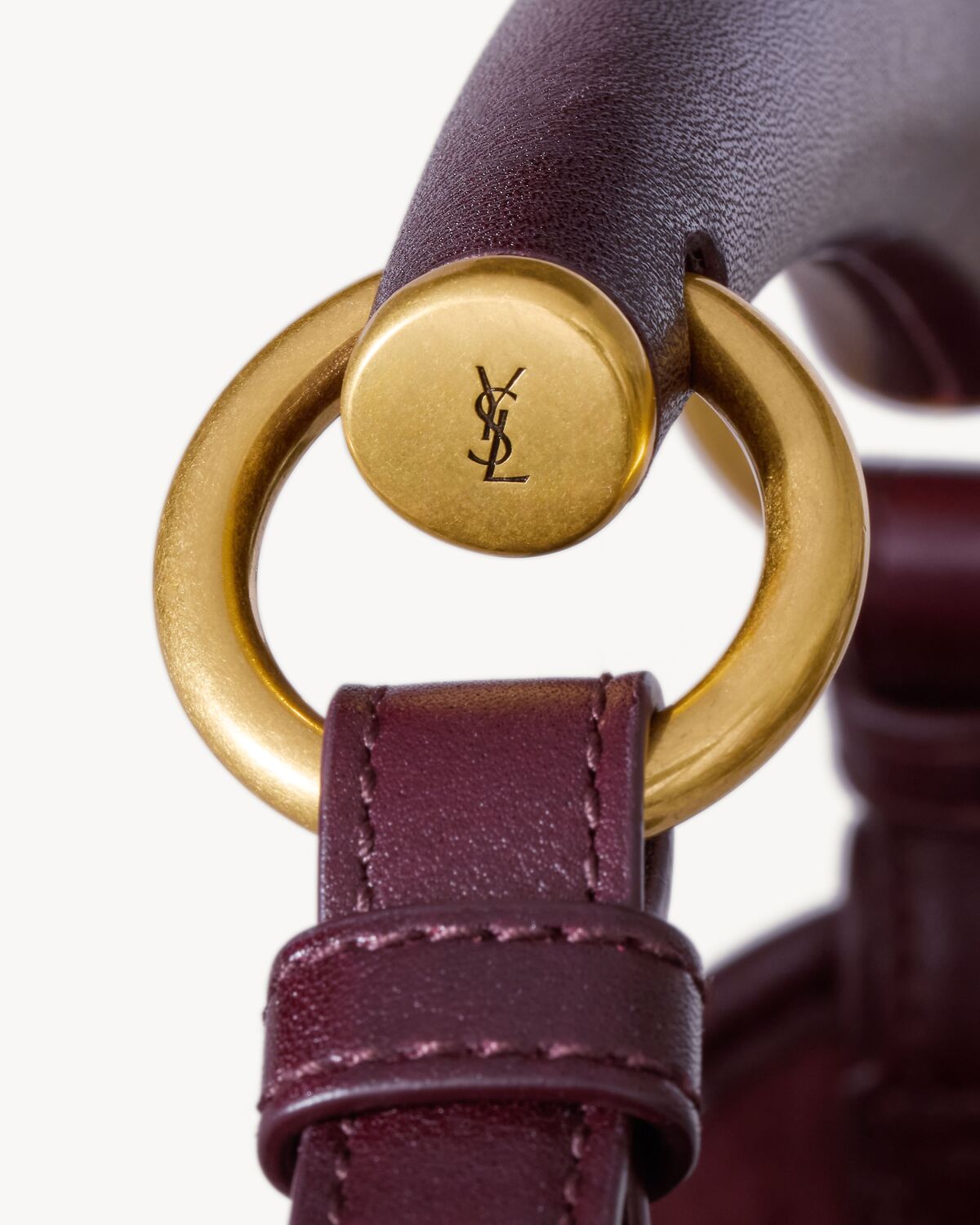 YSL Style Triomphe Teen 163 Bordeaux detail 2