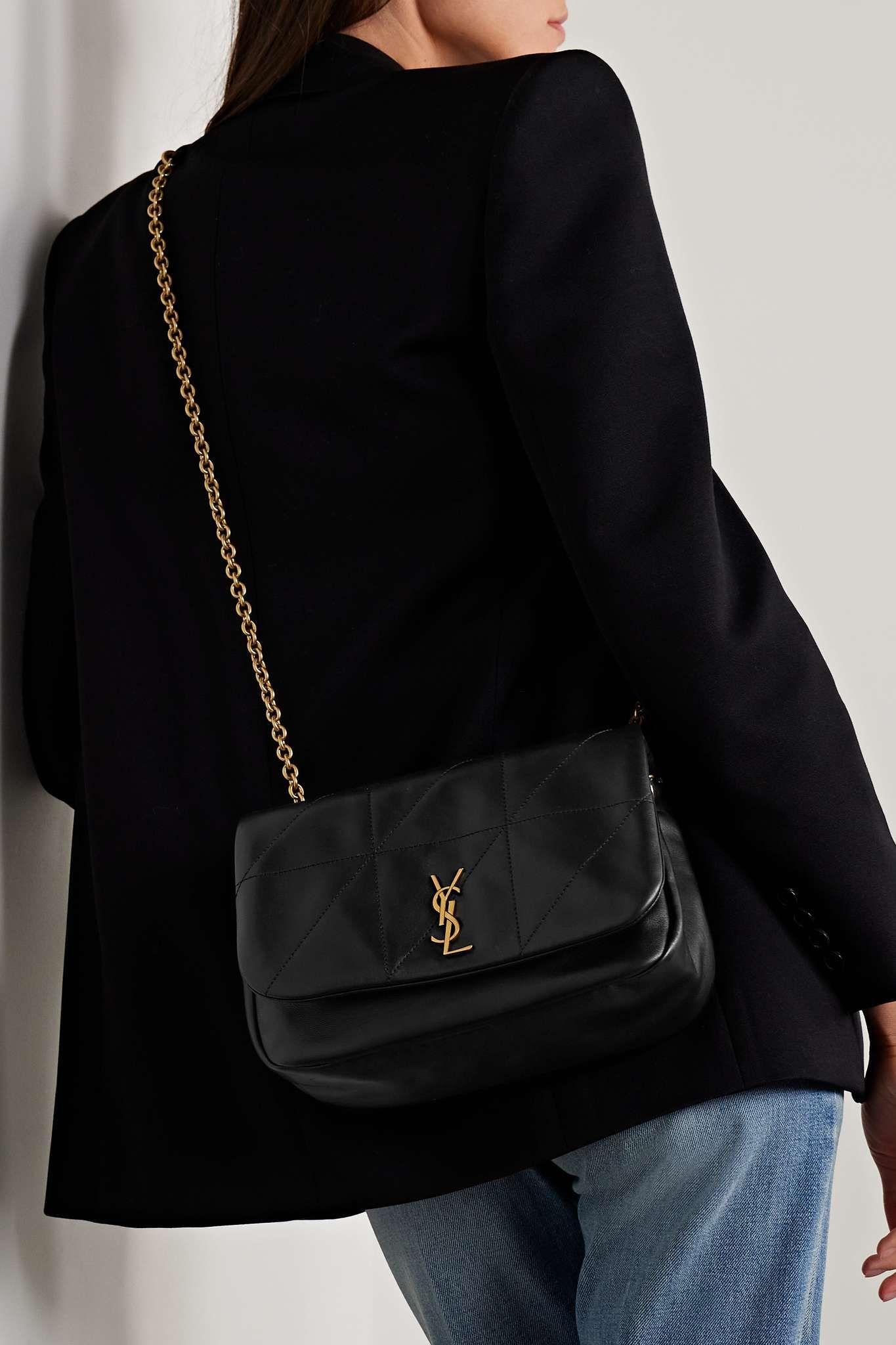 YSL Style Jodie Small 177 Bleu Nuit detail 3