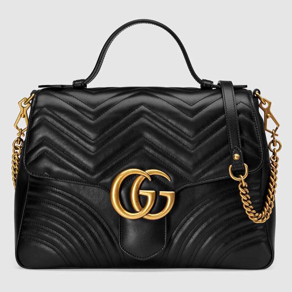 Gucci Style Marmont Matelassé Medium Black detail 4