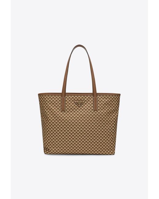 Prada Style Monogram Tote 188 Fondant detail 2