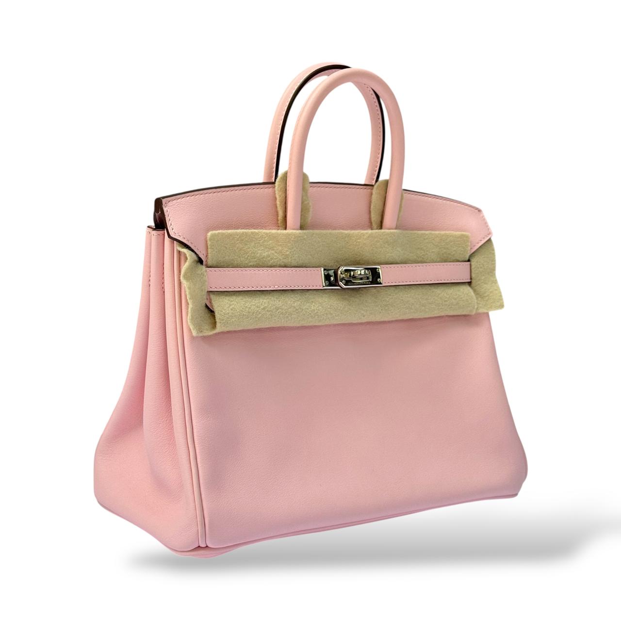 H Style Birkin-Style 25 201 Rose Ballerine detail 3