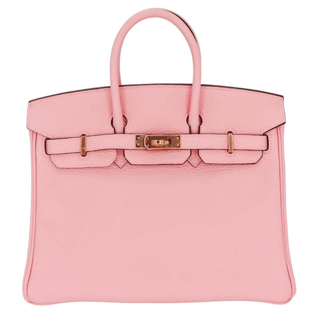 H Style Birkin-Style 25 201 Rose Ballerine detail 4