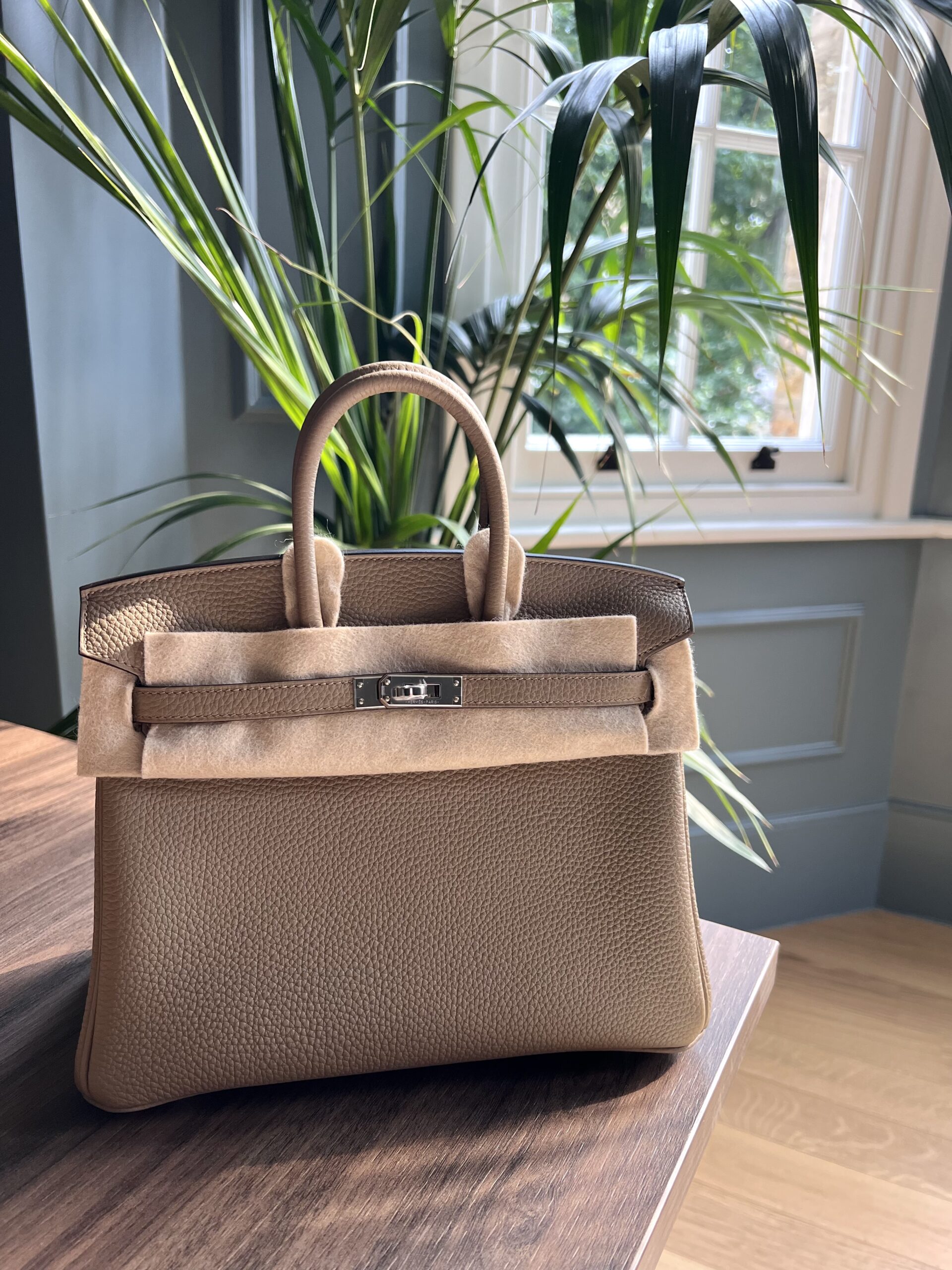 LV Style Birkin-Style 25 202 Beige detail 2