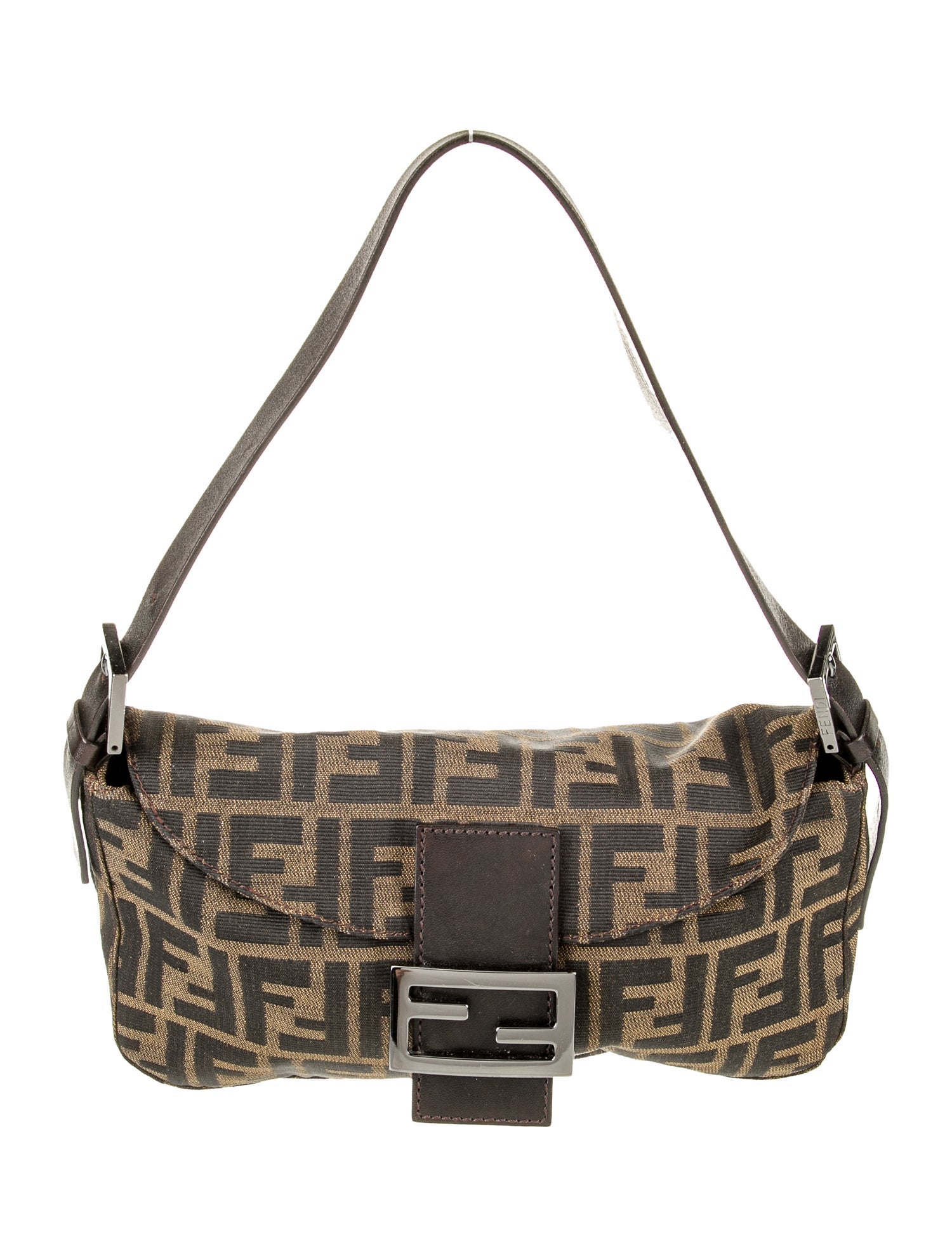 Fendi Style FF Baguette Buckle Zucca Brown detail 2