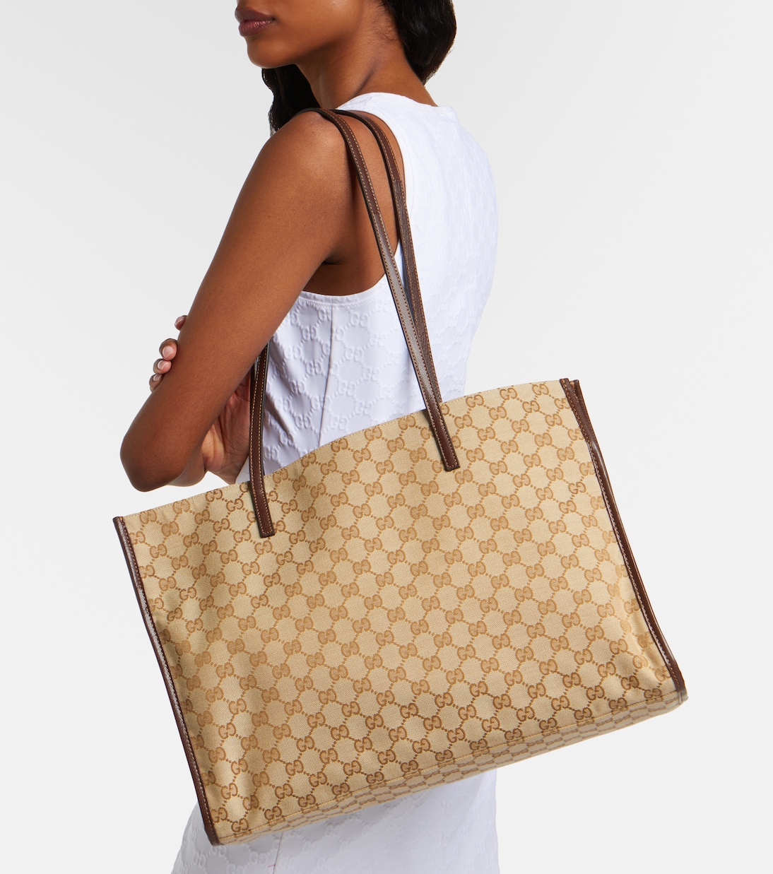 Gucci Style Cabas 16 220 Beige detail 2