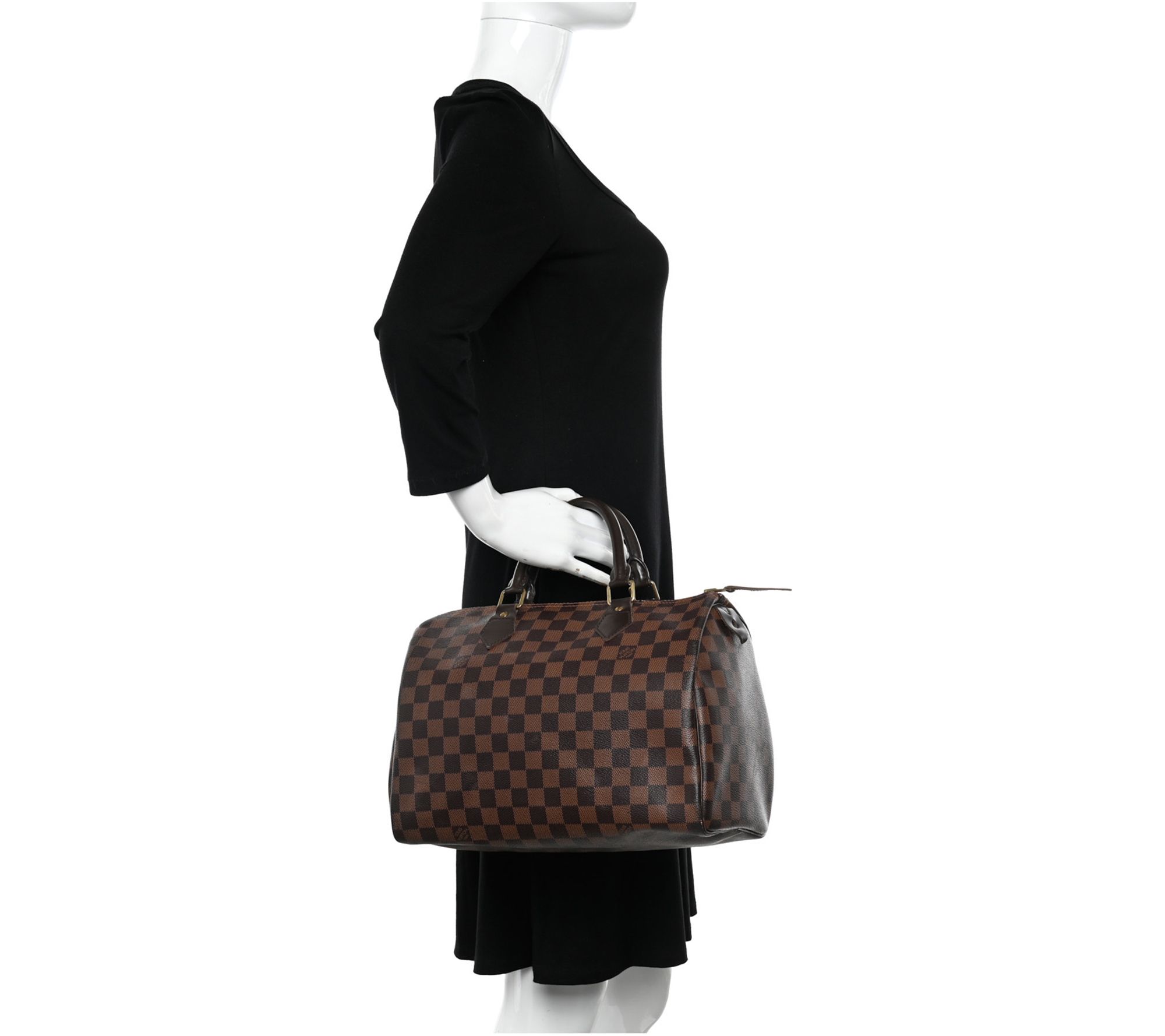 Goyard Style Damier Speedy 224 Damier Ebene detail 2