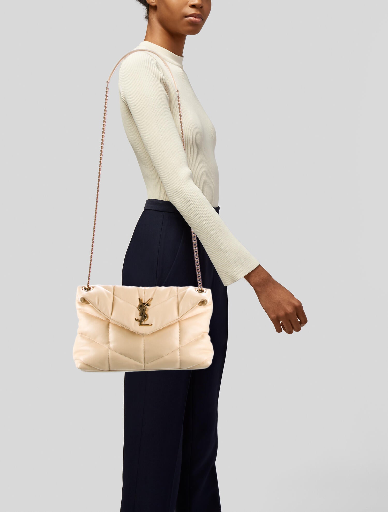 Loewe Style Loulou Puffer 225 Etoupe detail 3