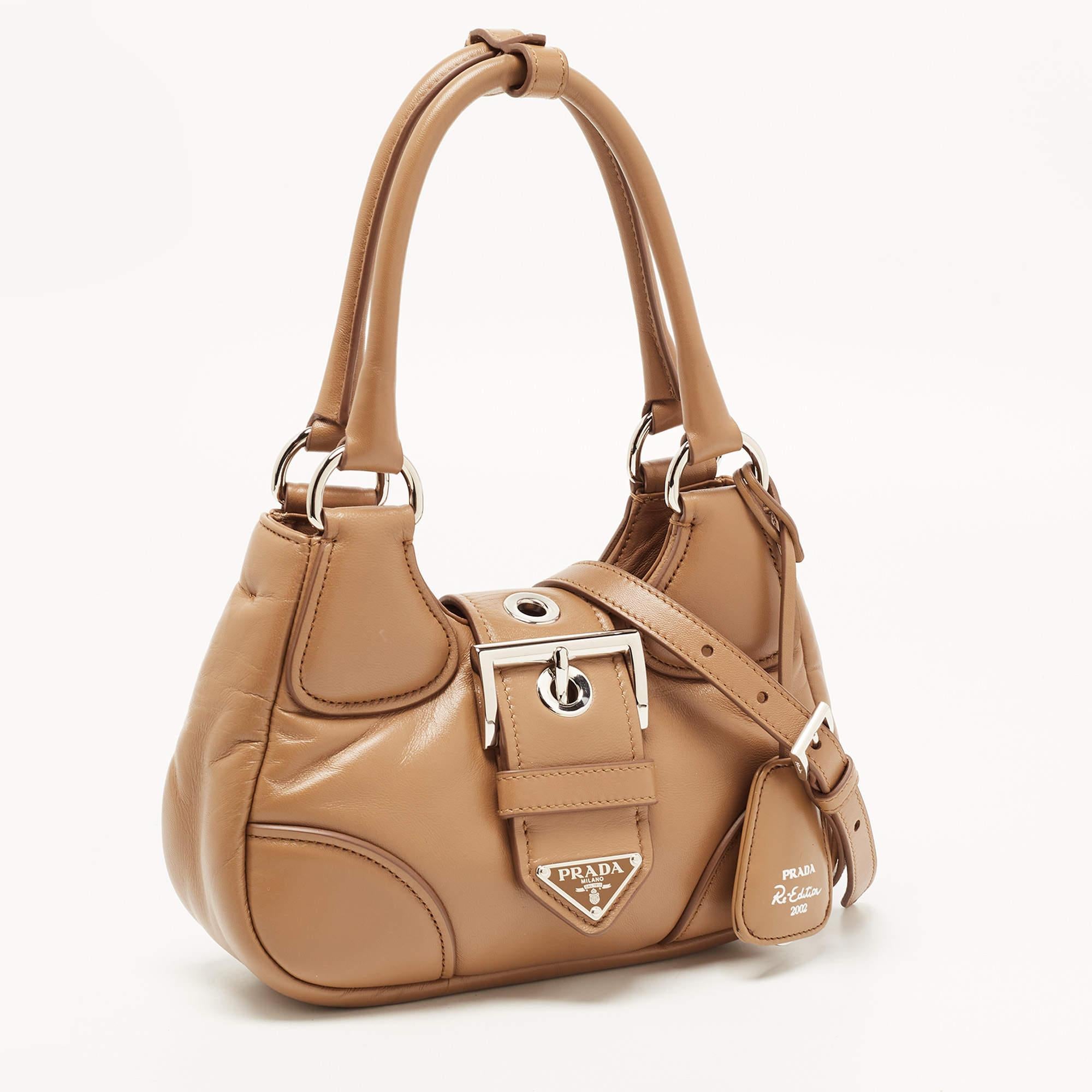Prada Style Cassette Padded 233 Brown Monogram detail 4