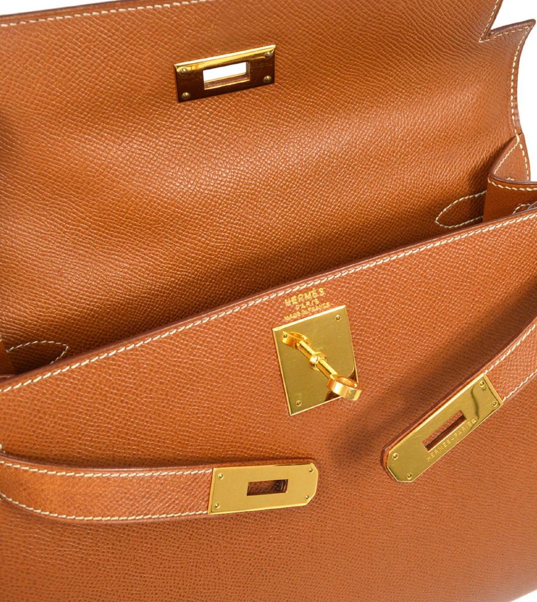 YSL Style Kelly-Style 28 238 Cognac detail 4