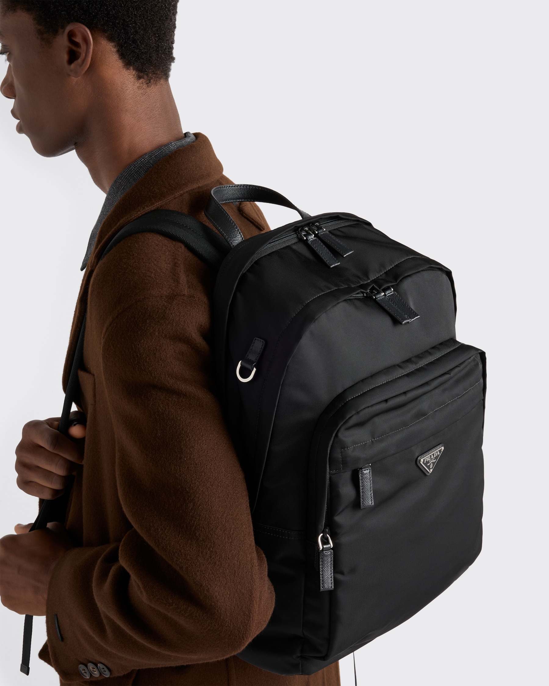 Prada Style Re-Nylon Backpack Nero detail 3