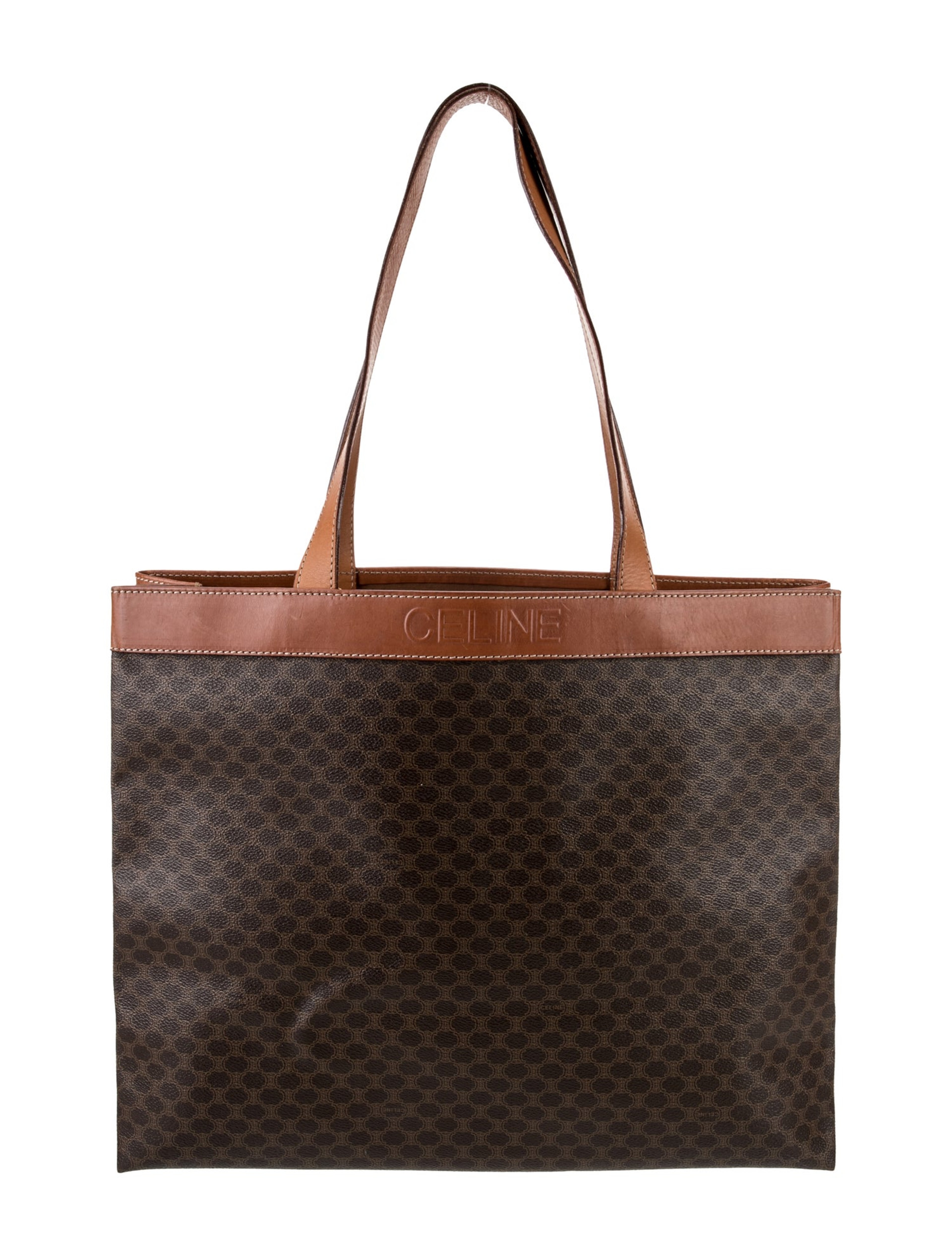 Celine Style Book Tote 246 Brown Monogram detail 4