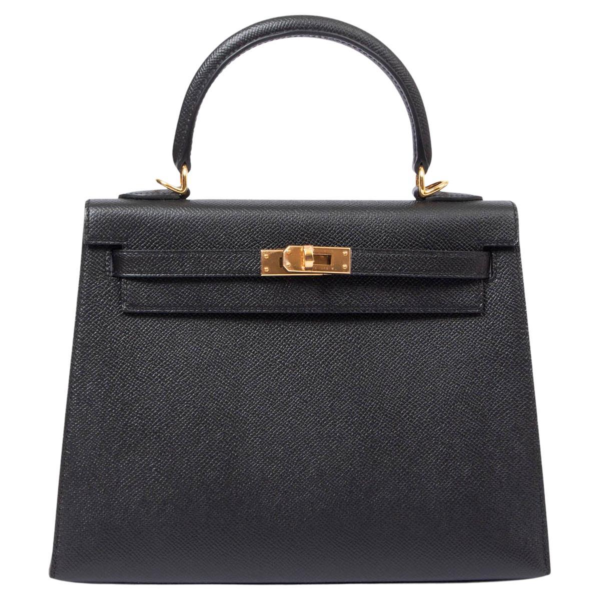 H Style Kelly 25 Sellier Noir Epsom detail 2