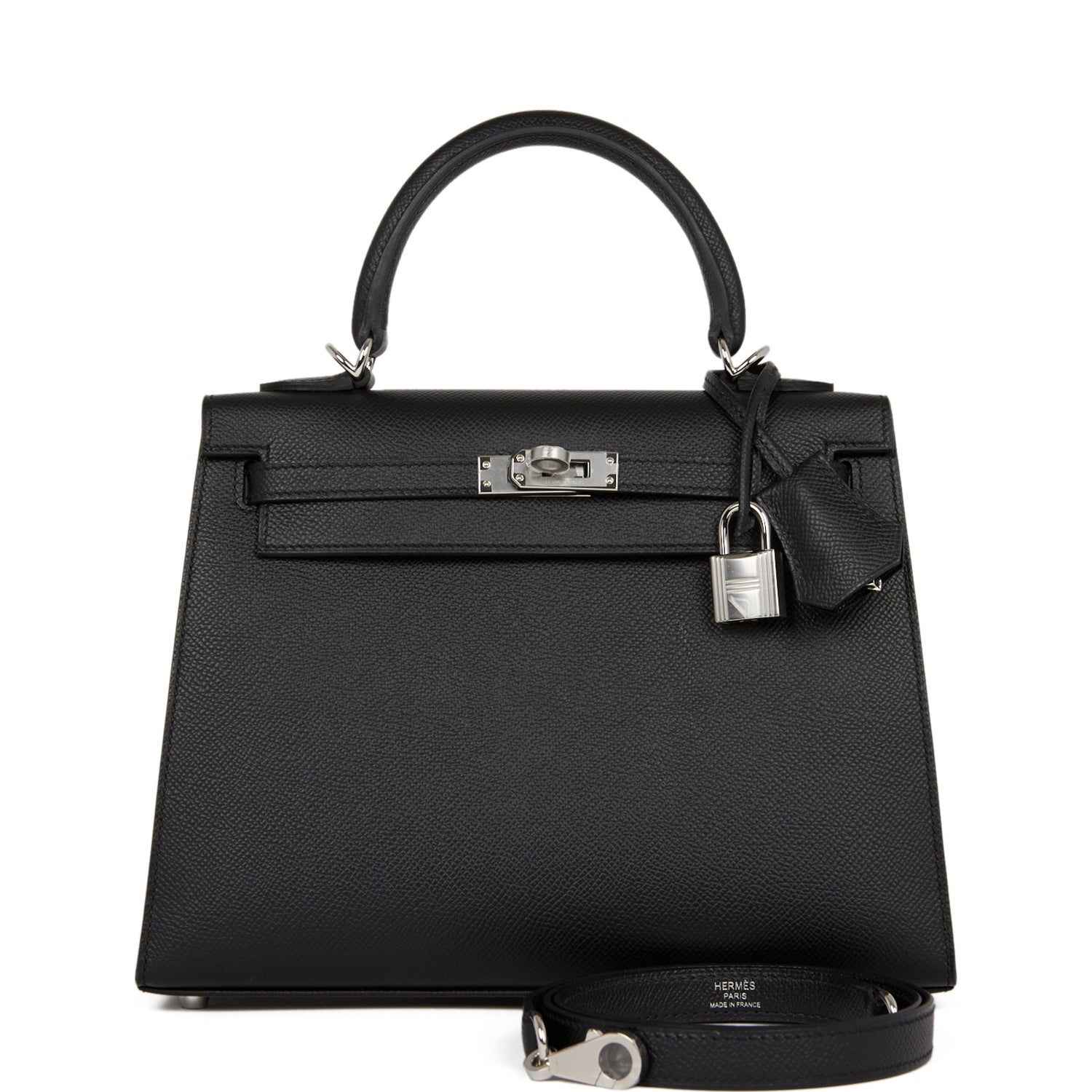 H Style Kelly 25 Sellier Noir Epsom detail 3