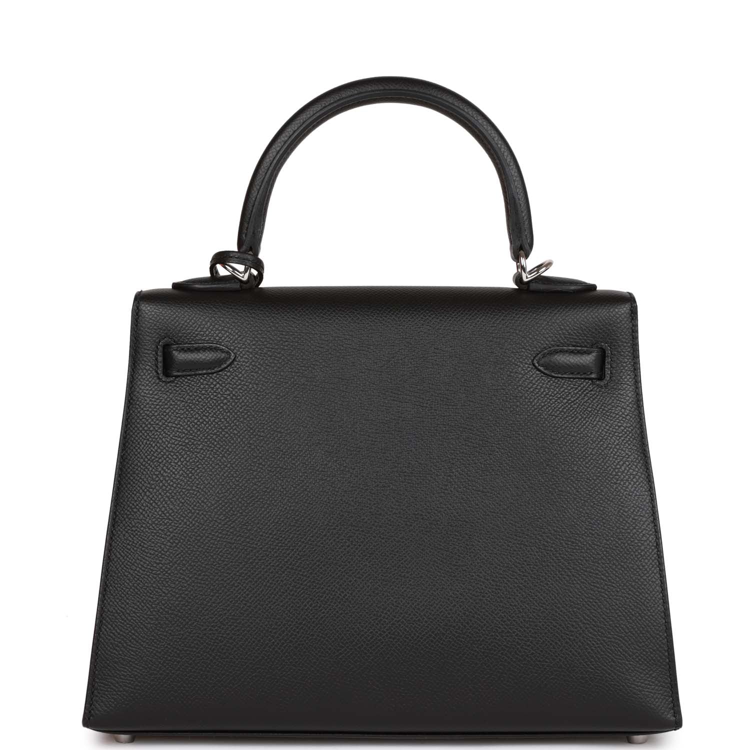 H Style Kelly 25 Sellier Noir Epsom detail 4