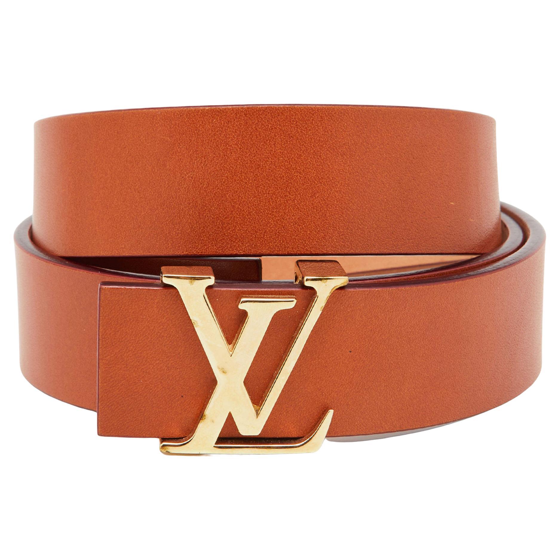 LV Style Chain Detail Belt 29 Brown detail 2
