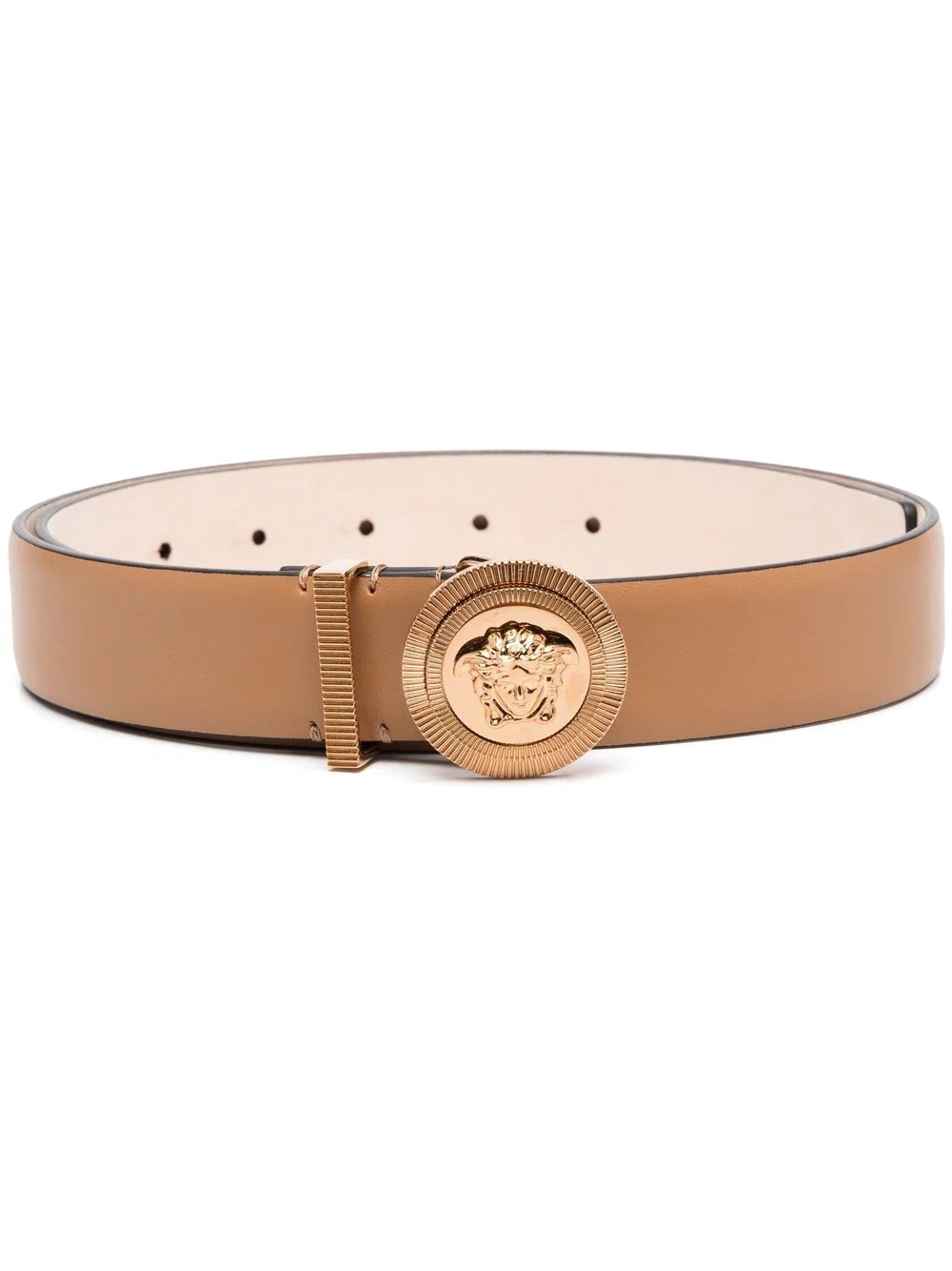Versace Style Medusa Belt 33 Tan detail 2