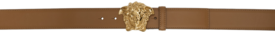 Versace Style Medusa Belt 33 Tan detail 3