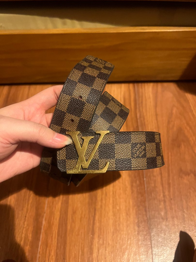 LV Style Chain Detail Belt 38 Bordeaux detail 3