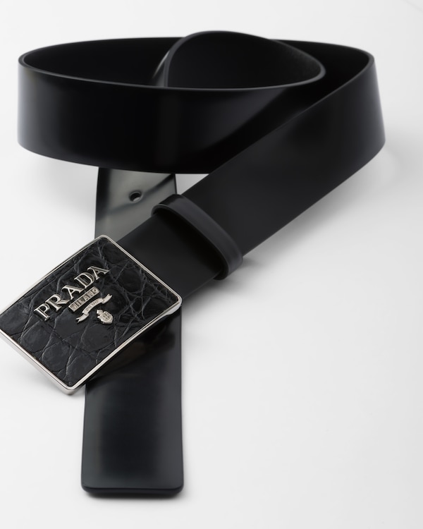 Prada Style Signature Belt 39 Black detail 2