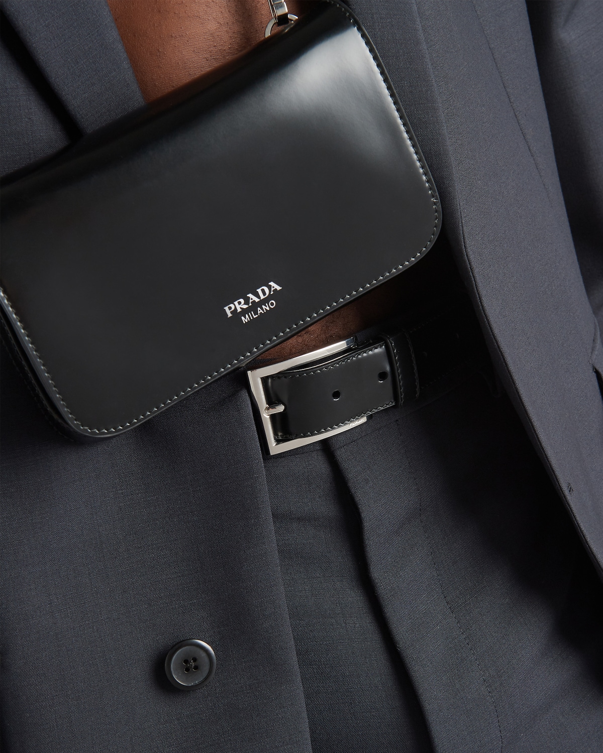 Prada Style Signature Belt 39 Black detail 3