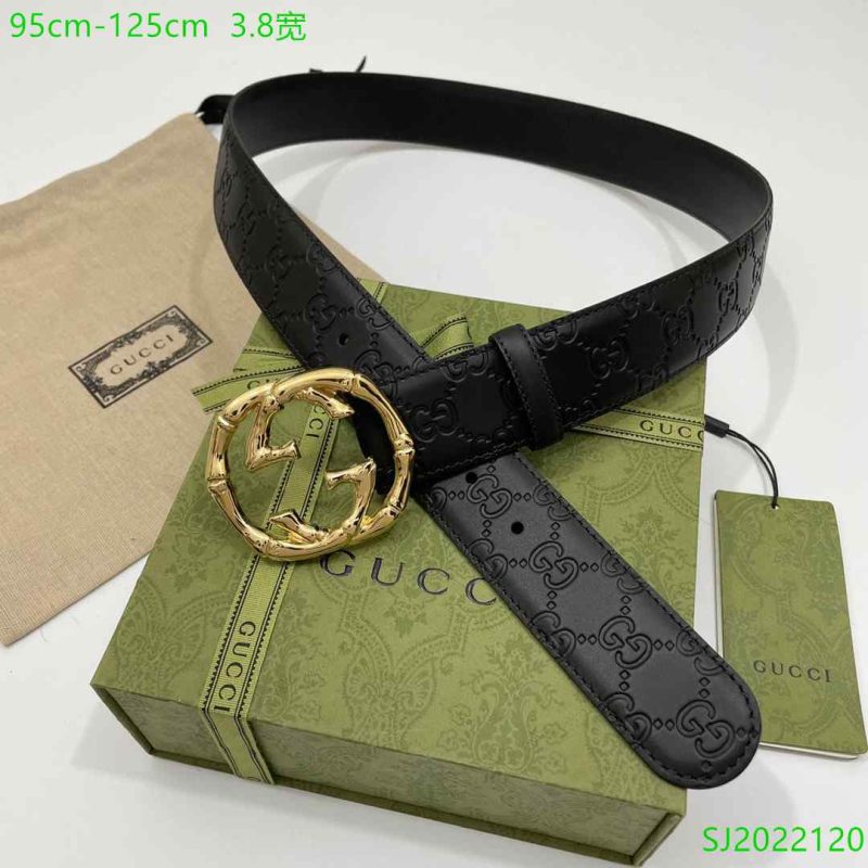 Gucci Style CD Buckle Belt 42 Tan detail 4