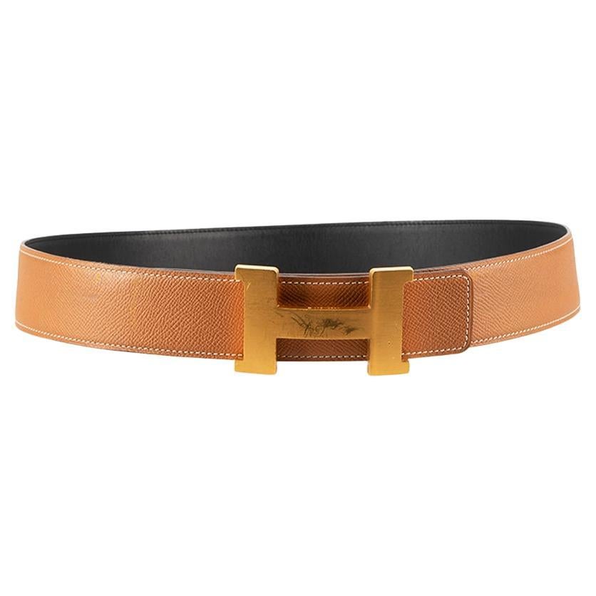 Hermes Style H Buckle Belt 43 Tan detail 4