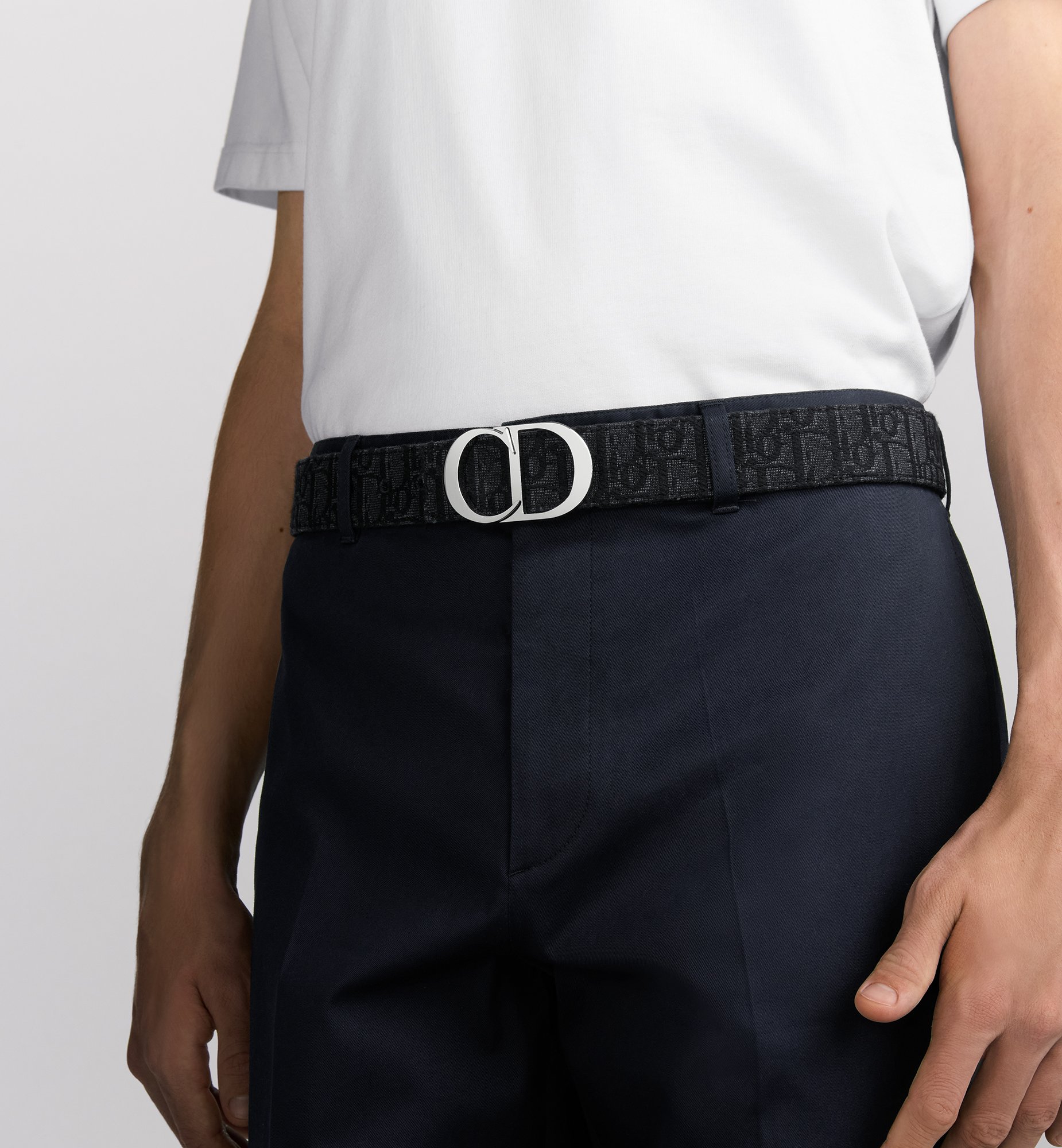 Dior Style Initials Reversible Belt 45 Black detail 2