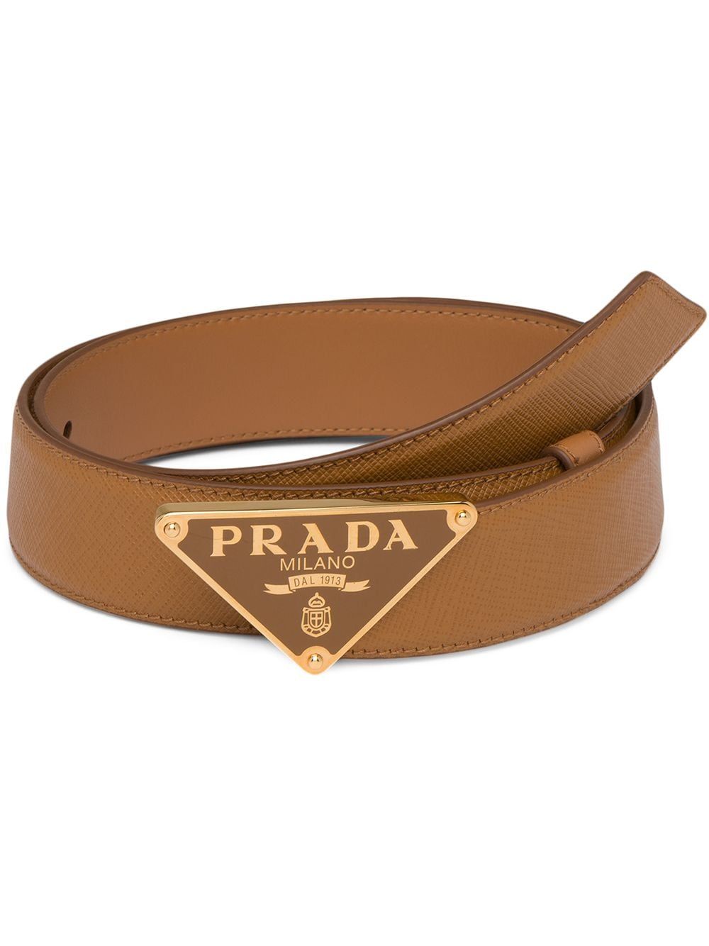 Prada Style Logo Plaque Belt 47 Reversible Black/Brown detail 3