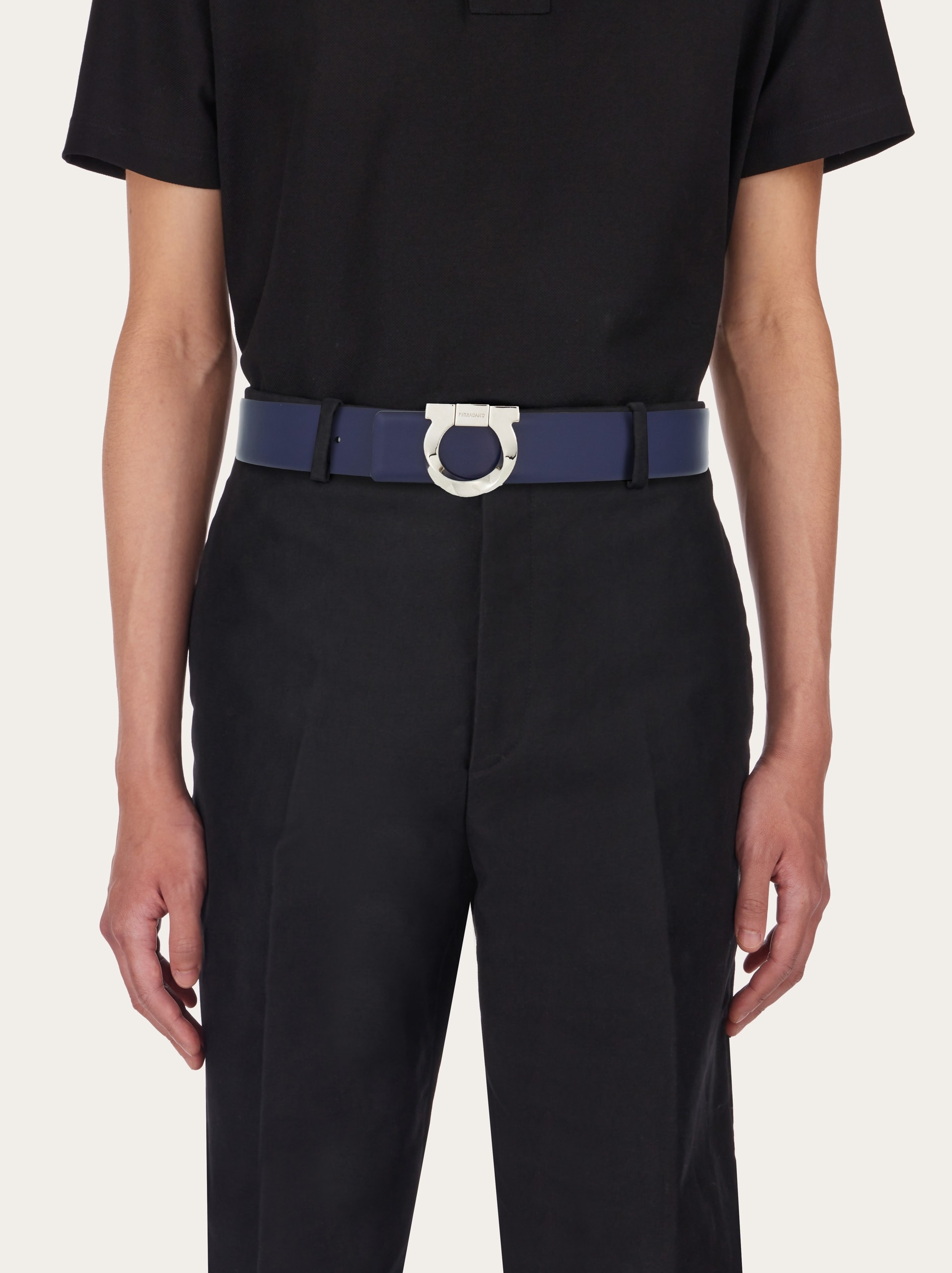 Ferragamo Style GG Buckle Belt 49 Brown detail 4