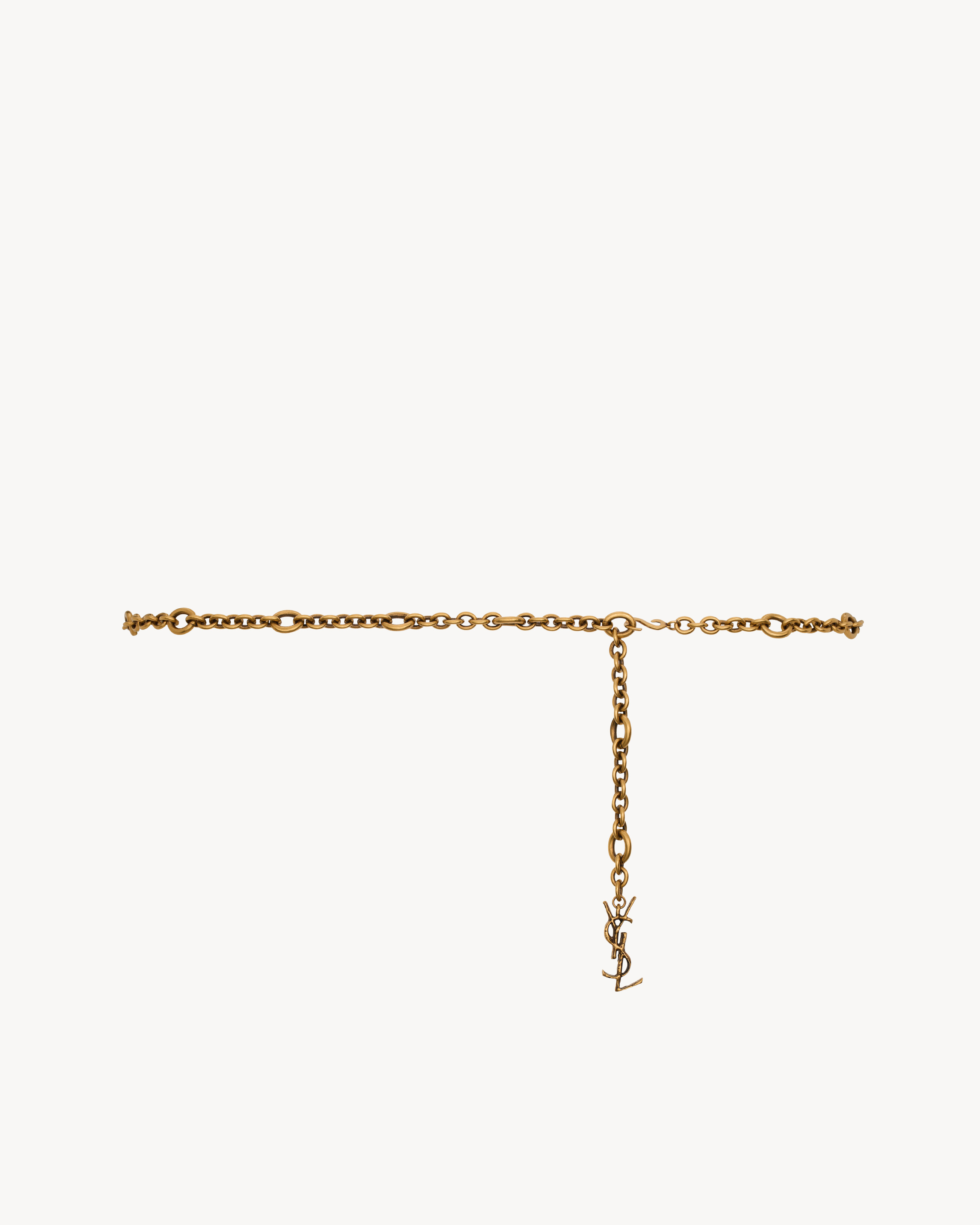 YSL Style Cassandre Chain Belt Silver detail 3