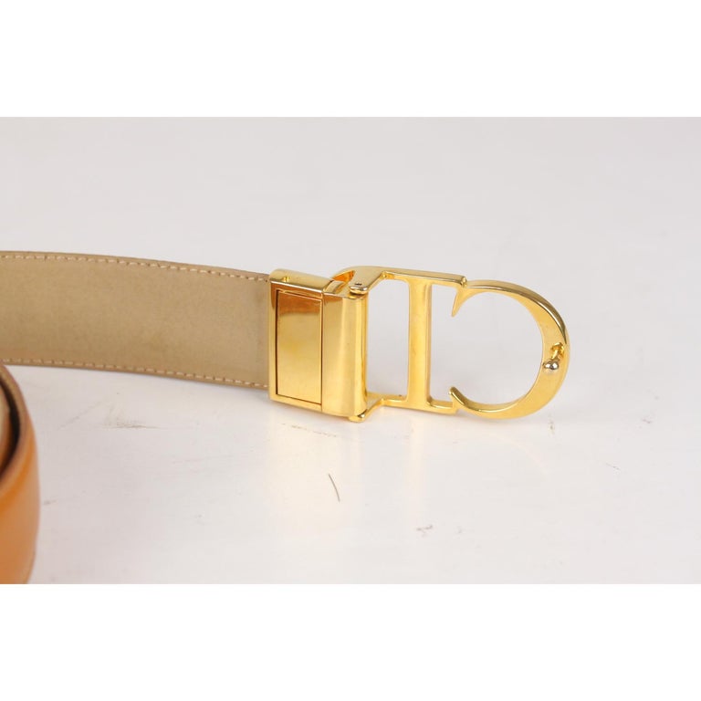 Dior Style GG Buckle Belt 57 Tan detail 2