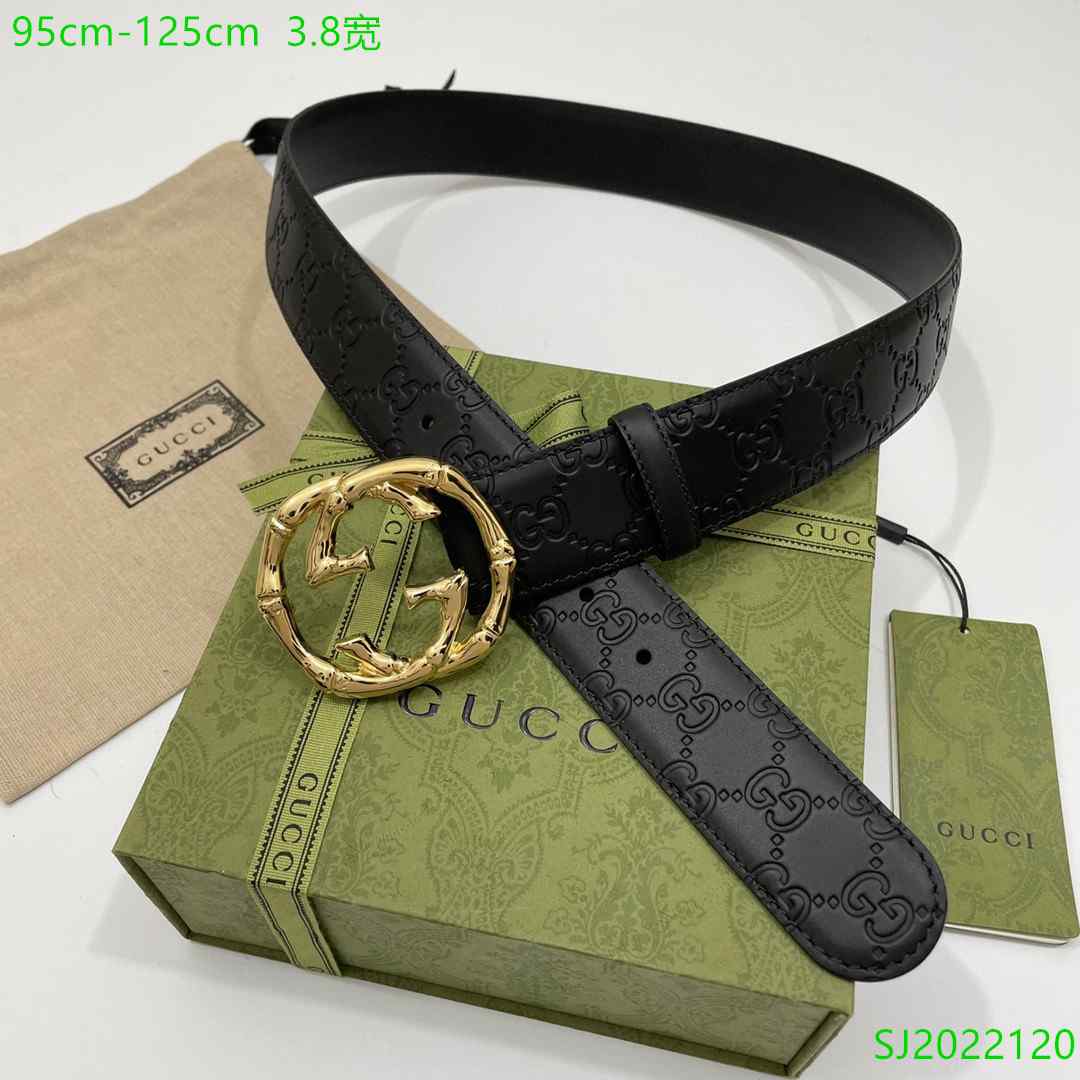 Gucci Style Roller Buckle Belt 58 White detail 2