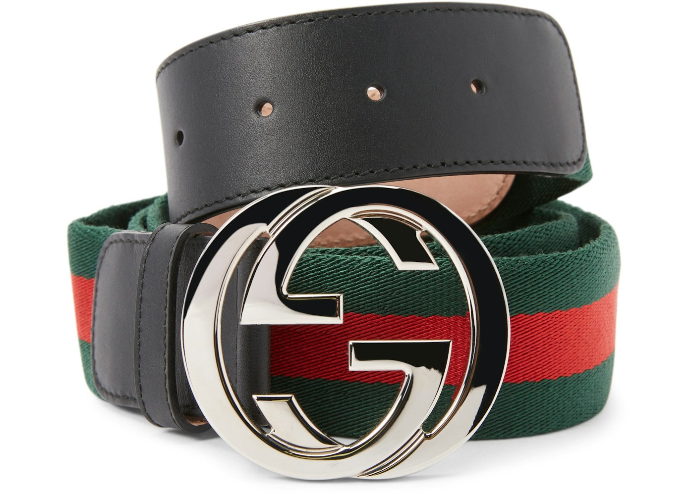 Gucci Style Sylvie Web Belt Green / Red detail 2